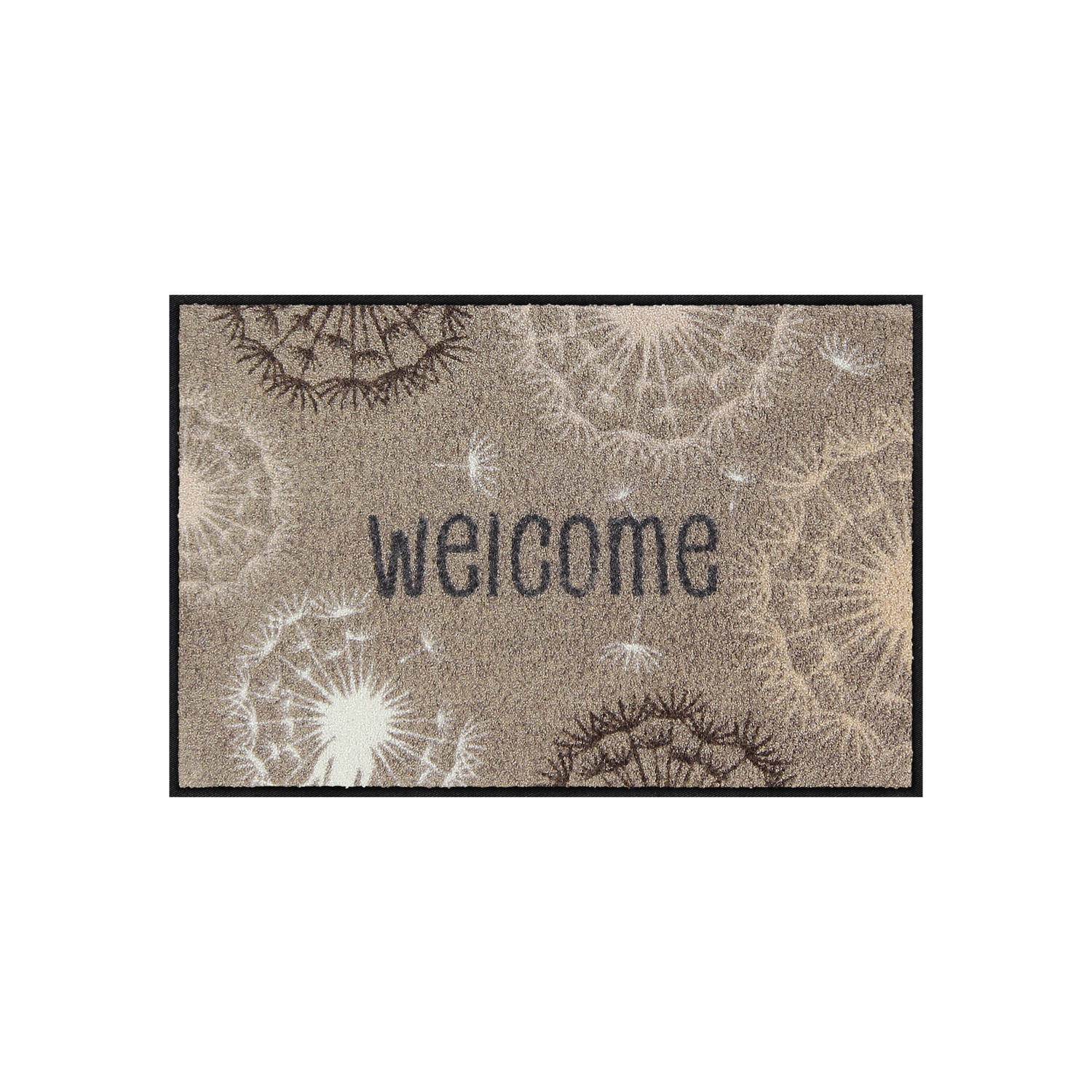 salonloewe-dandelion-welcome-beige-eingangsmatte-50-x-75-cm-einladende-fu-matte- image 1