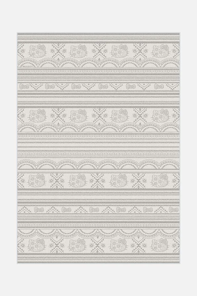 teppana-hello-kitty-ritual-creme-teppich-waschbarer-lizenz-teppich-mit-geometris image 1