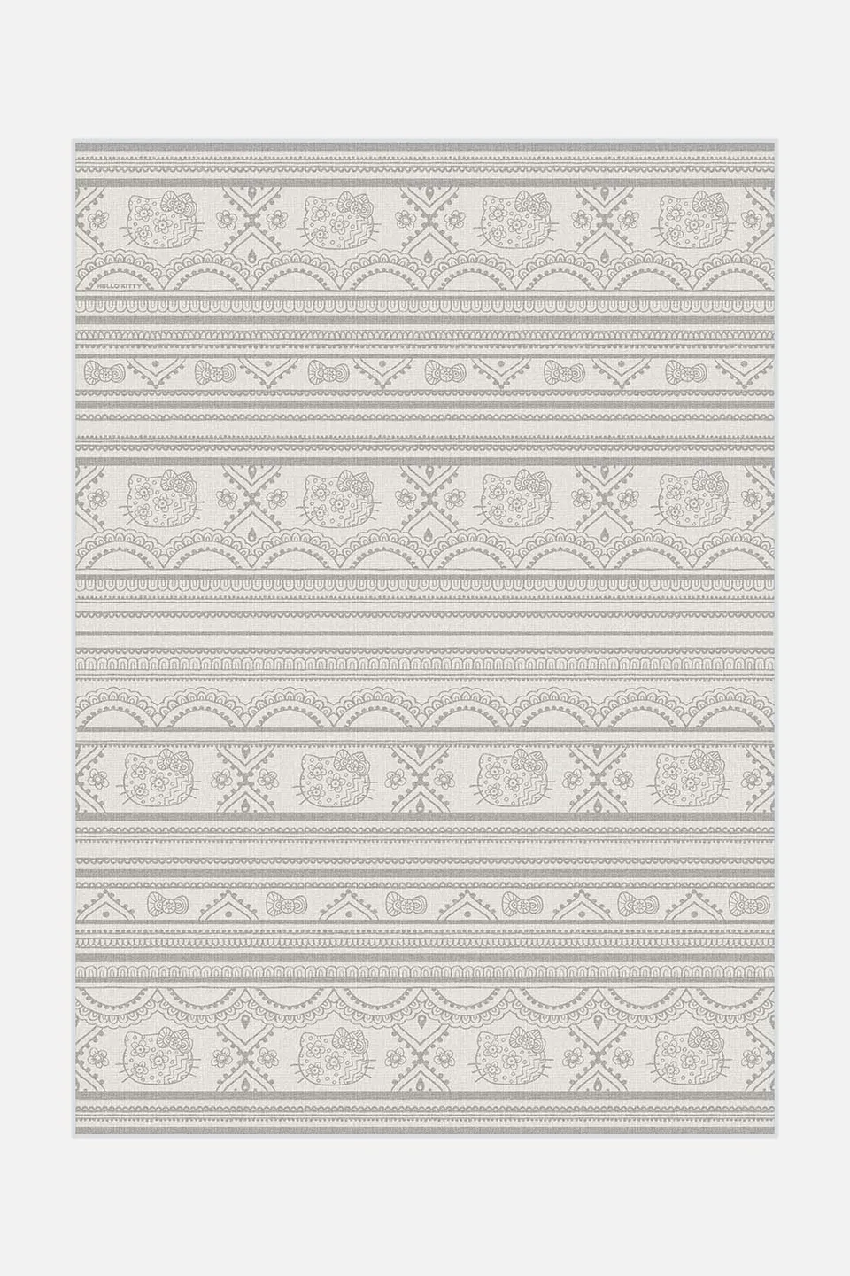 teppana-hello-kitty-ritual-creme-teppich-waschbarer-lizenz-teppich-mit-geometris image 1
