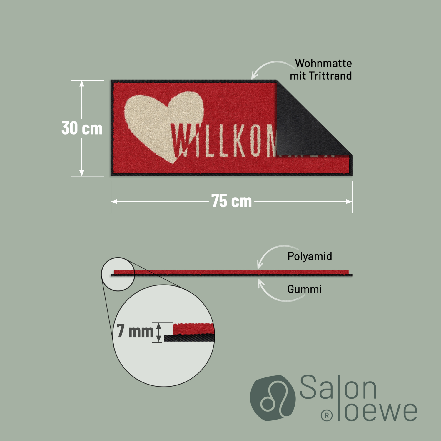 salonloewe-herzlichst-rot-minimatte-30-x-75-cm-waschbare-fu-matte-f-r-flur-k-che image 4