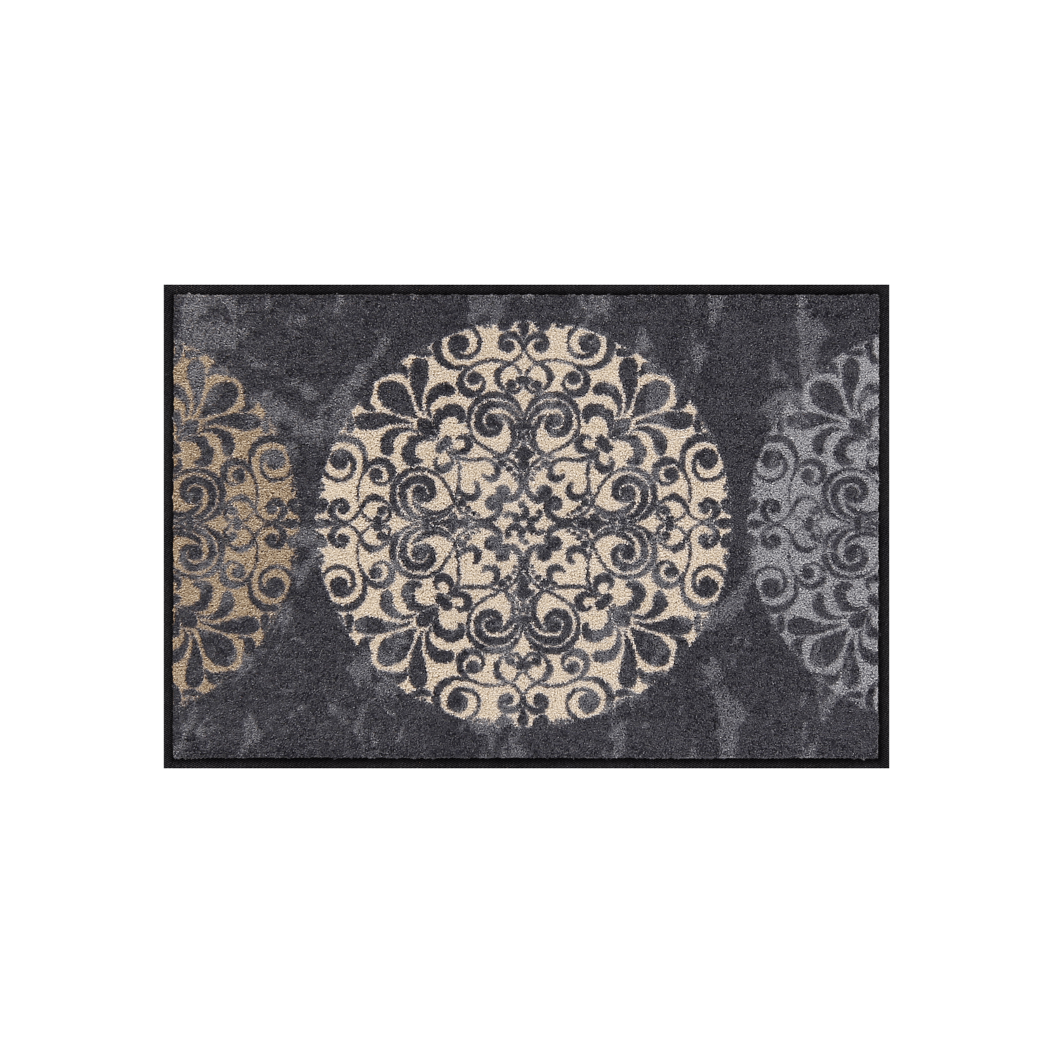 salonloewe-fliesenkreise-l-ufer-50-x-75-cm-schmutzfangmatte-in-grau-und-beige-mi image 1