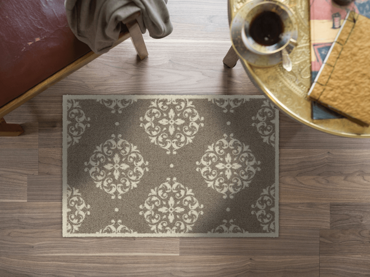 salonloewe-fancywork-taupe-l-ufer-50-x-75-cm-eleganter-teppichl-ufer-in-taupe-ma image 2