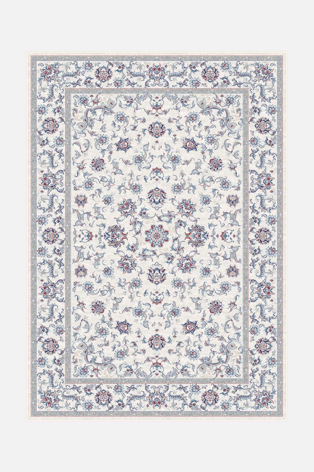 teppana-iris-blau-waschbarer-floral-indoor-teppich image 1