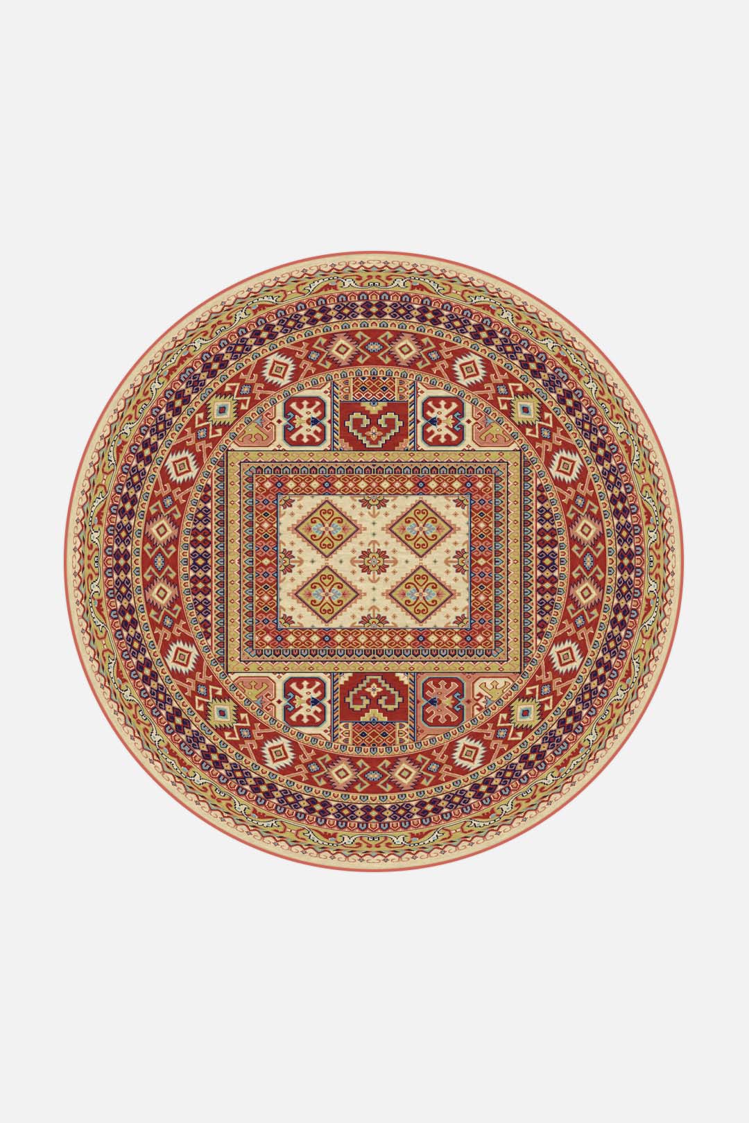 teppana-thalia-mond-teppich-waschbarer-designer-teppich-in-mehrfarbig-rot-gelb-o image 8