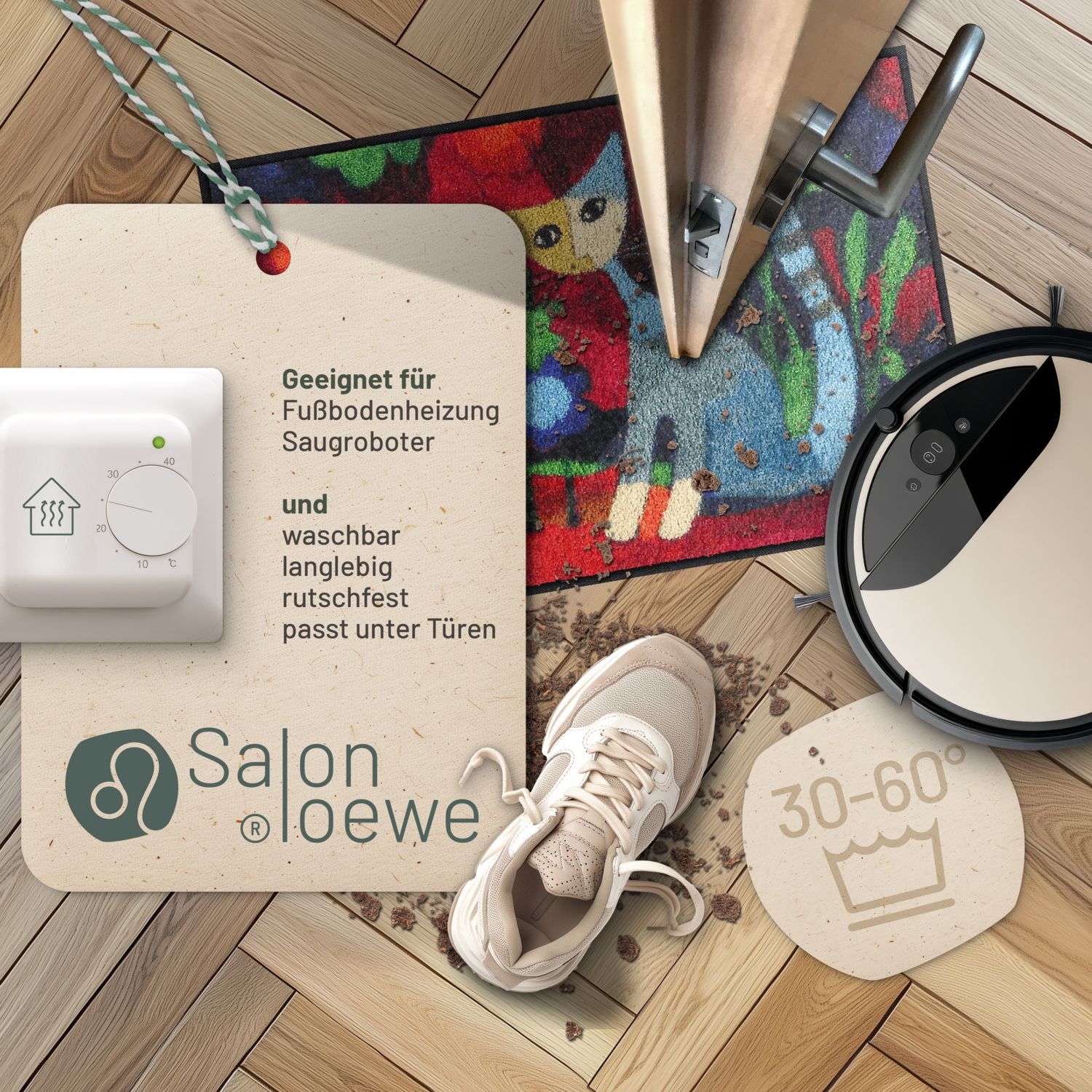 salonloewe-mar-eingangsmatte-50-x-75-cm-bunt-mit-katzenmotiv image 3