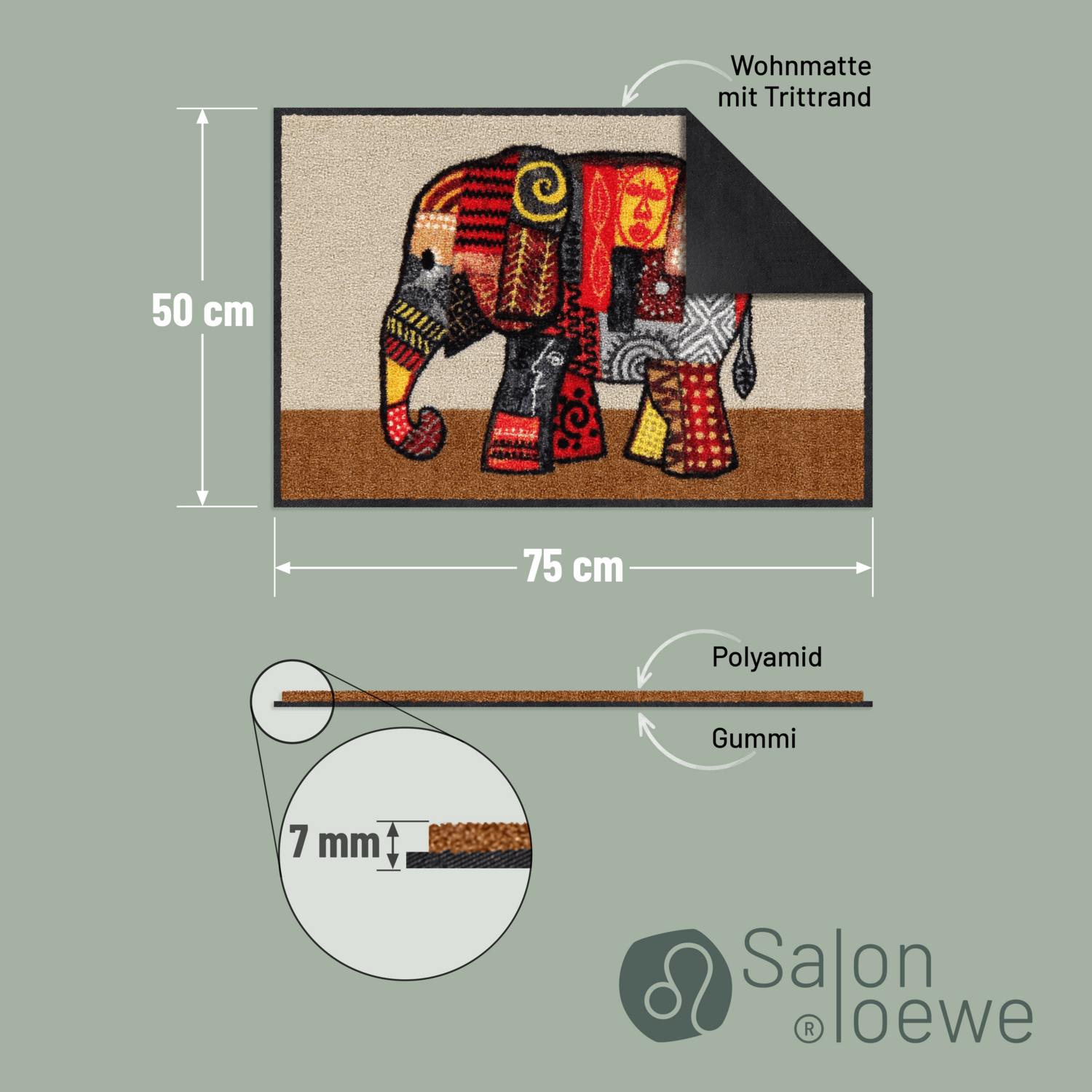salonloewe-olifant-terra-eingangsmatte-50-x-75-cm-waschbare-schmutzfangmatte-mit image 4