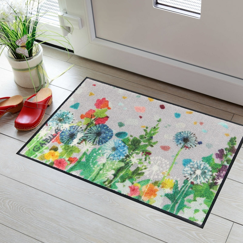 salonloewe-bee-happy-portrait-eingangsmatte-50-x-75-cm-bunte-blumen-fu-matte-mad image 2