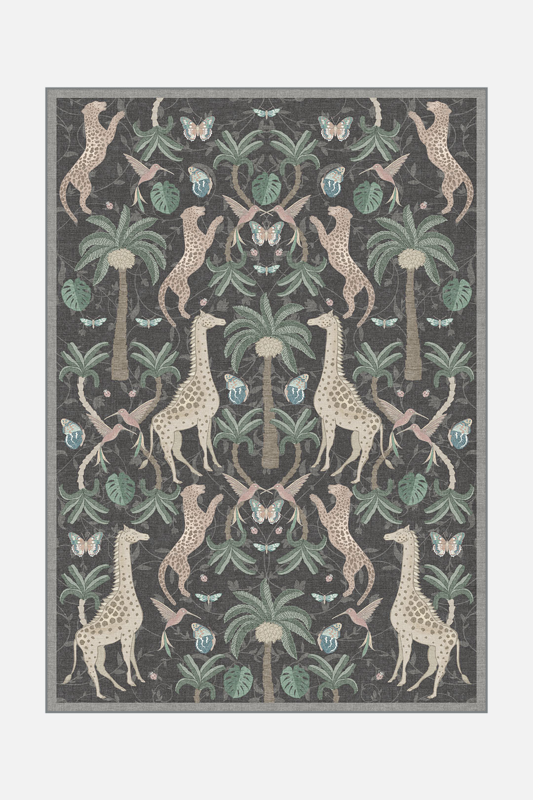 teppana-savanne-nacht-teppich-waschbarer-mehrfarben-teppich-beige-natur-dunkelgr image 1