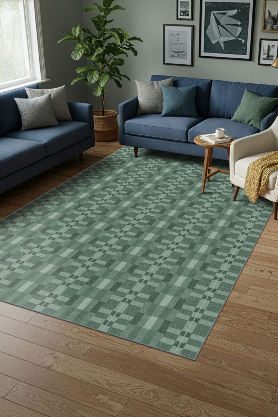 teppana-viera-waldgr-n-waschbarer-teppich-geometrisch image 4