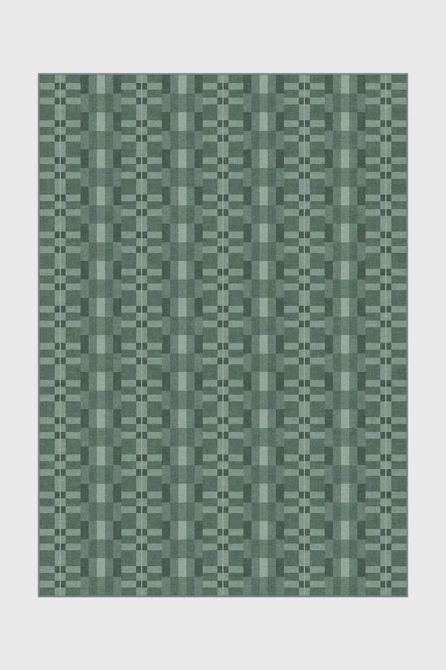 teppana-viera-waldgr-n-waschbarer-teppich-geometrisch image 1