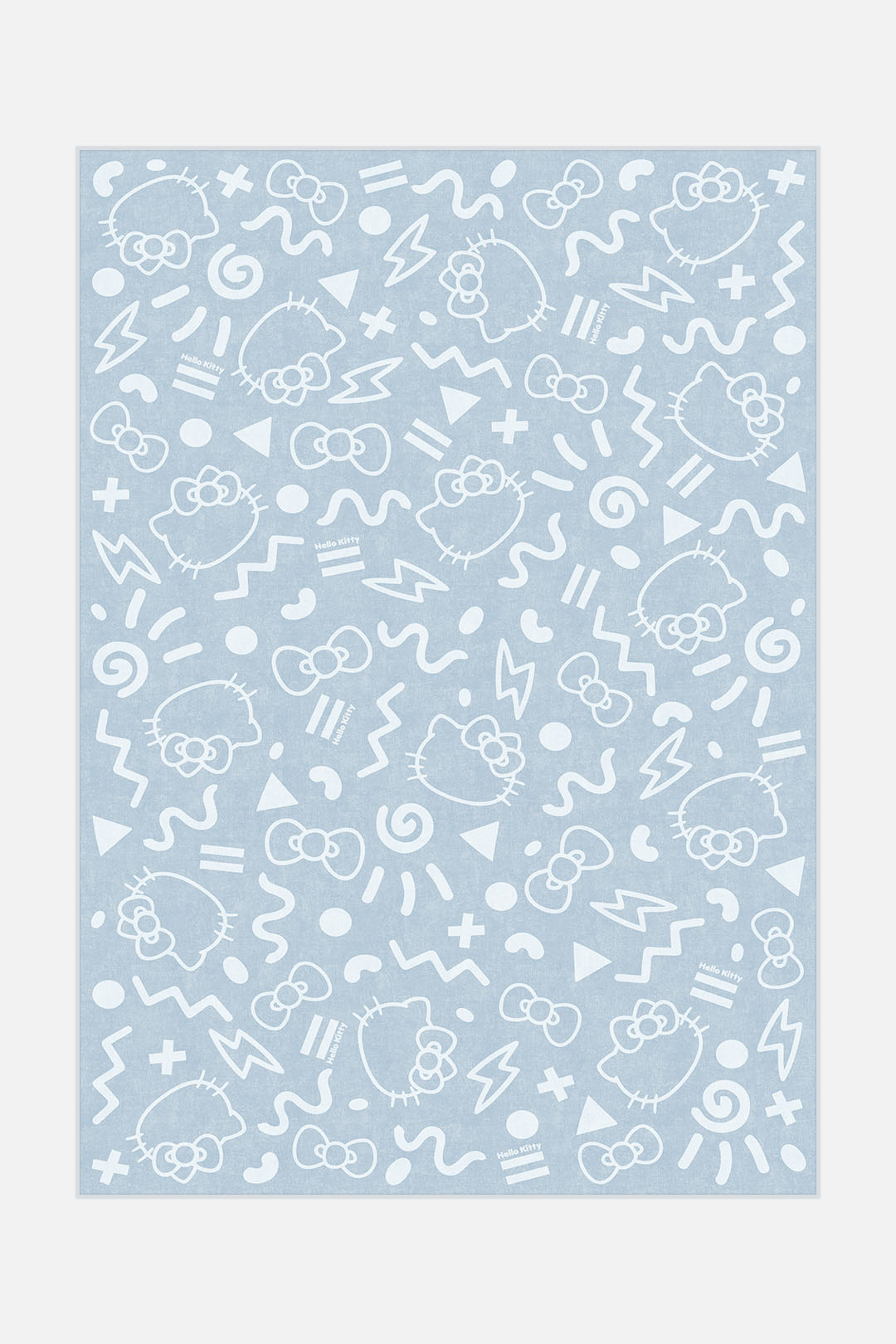 teppana-hello-kitty-comic-rauchblau-teppich-waschbarer-kinderteppich image 1