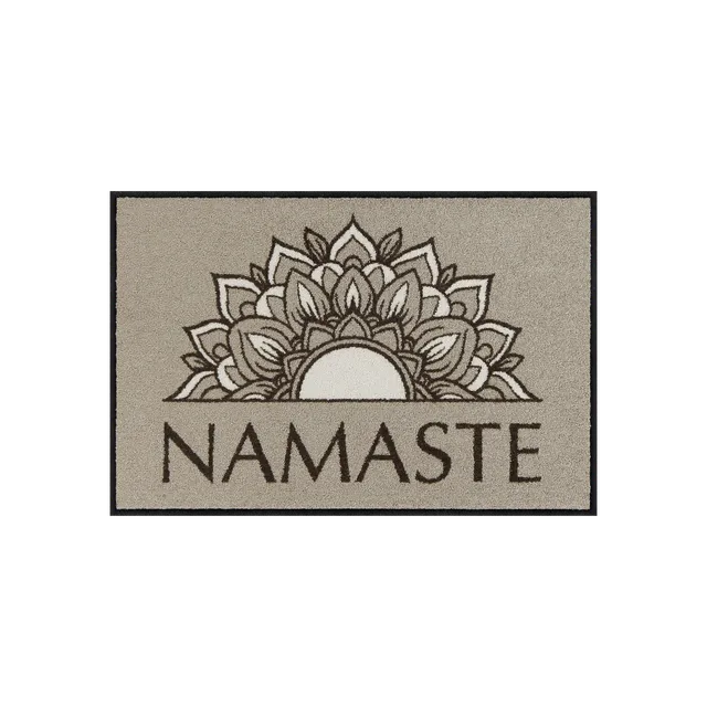 salonloewe-namaste-ornament-eingangsmatte-50-x-75-cm-waschbare-fu-matte-mit-mand image 1