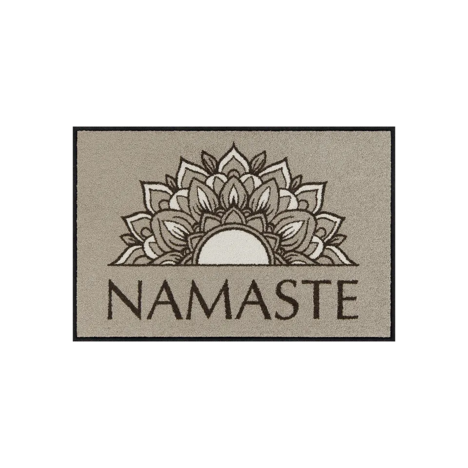 salonloewe-namaste-ornament-eingangsmatte-50-x-75-cm-waschbare-fu-matte-mit-mand image 1