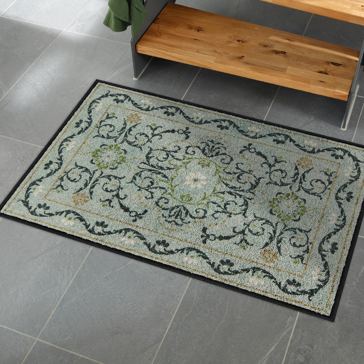 salonloewe-vintage-moments-sage-eingangsmatte-50-x-75-cm-vintage-design-in-salbe image 2
