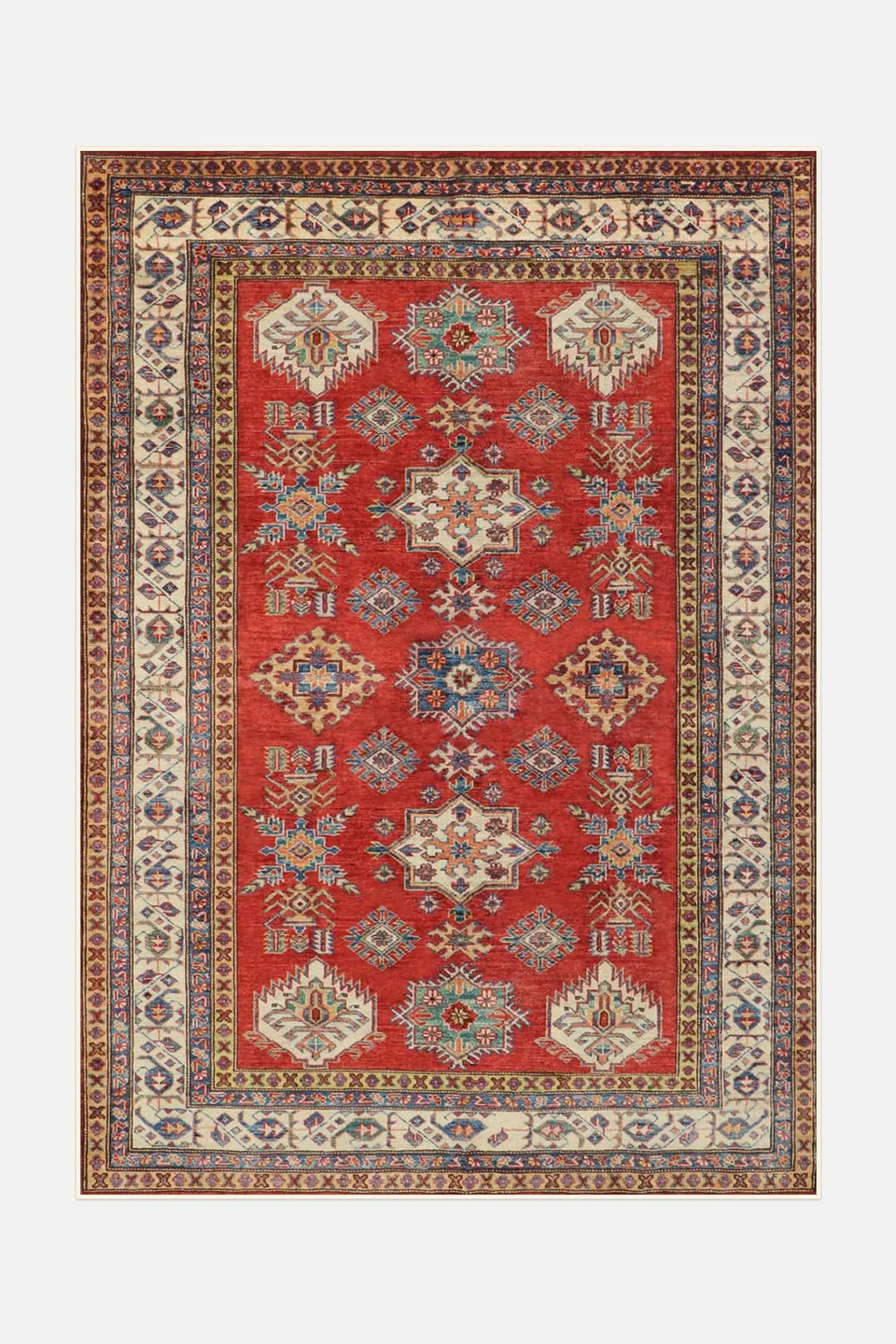teppana-alina-kazak-teppich-waschbarer-nomaden-teppich-120x170-cm-creme-inkl-ant image 1