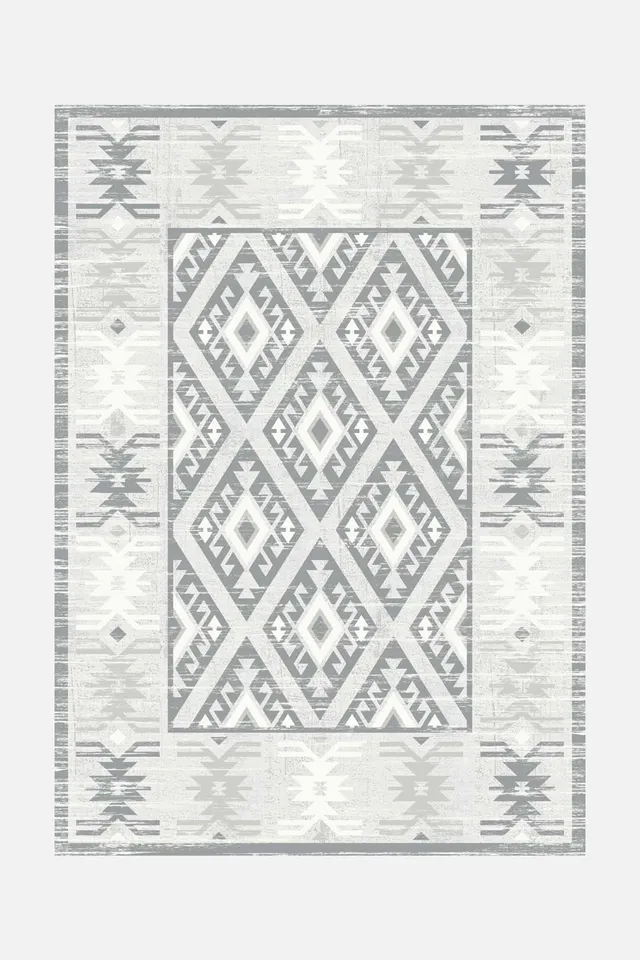 teppana-kolaya-grau-teppich-waschbarer-marokkanisch-teppich image 1