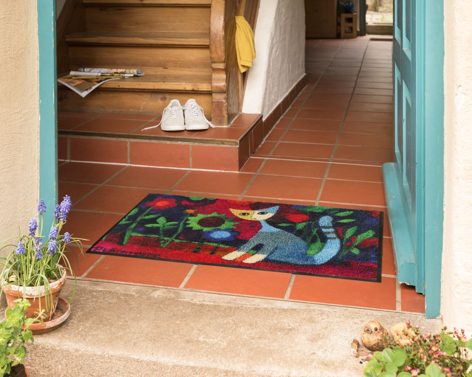 salonloewe-mar-eingangsmatte-50-x-75-cm-bunt-mit-katzenmotiv image 2