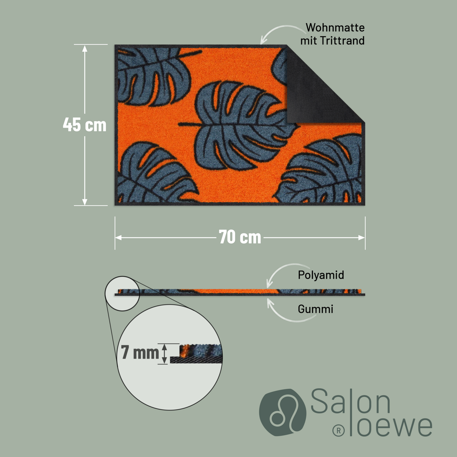 salonloewe-monstera-allover-orange-eingangsmatte-bl-tter-motiv-45-x-70-cm image 4