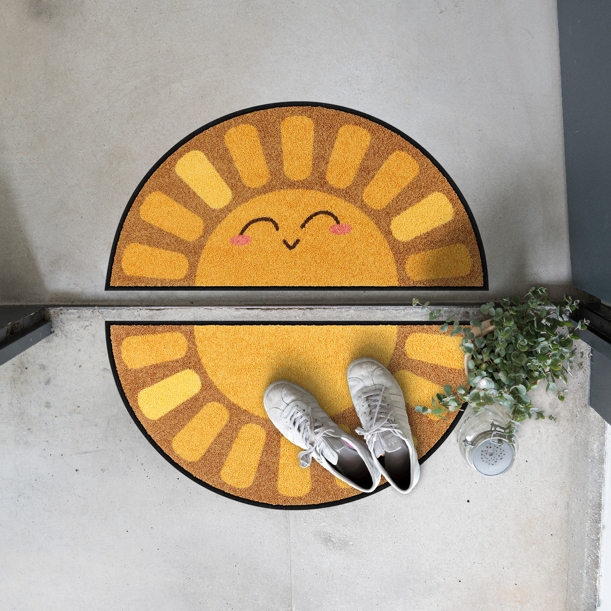 salonloewe-sun-smile-sonderform-fu-matte-42-x-85-cm-fr-hliche-innenmatte-mit-eff image 2