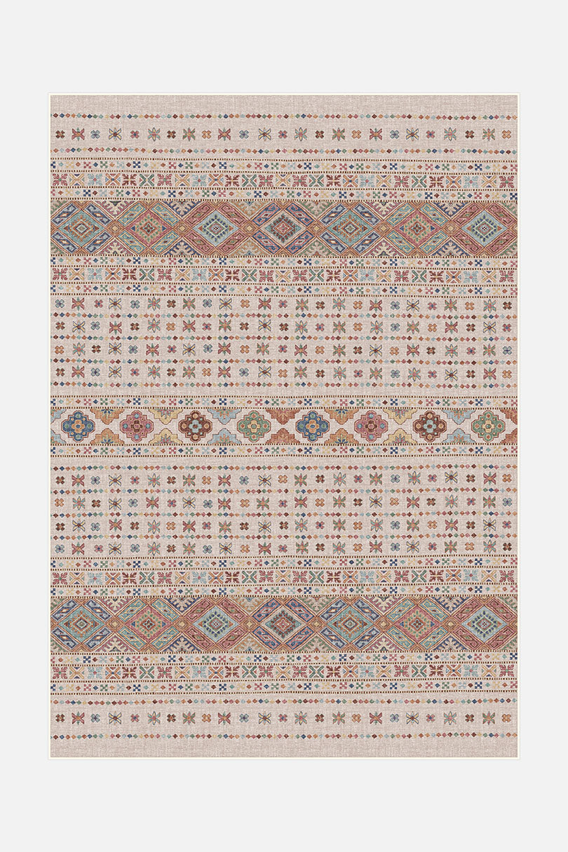 teppana-noura-sand-teppich-waschbarer-boho-teppich image 1