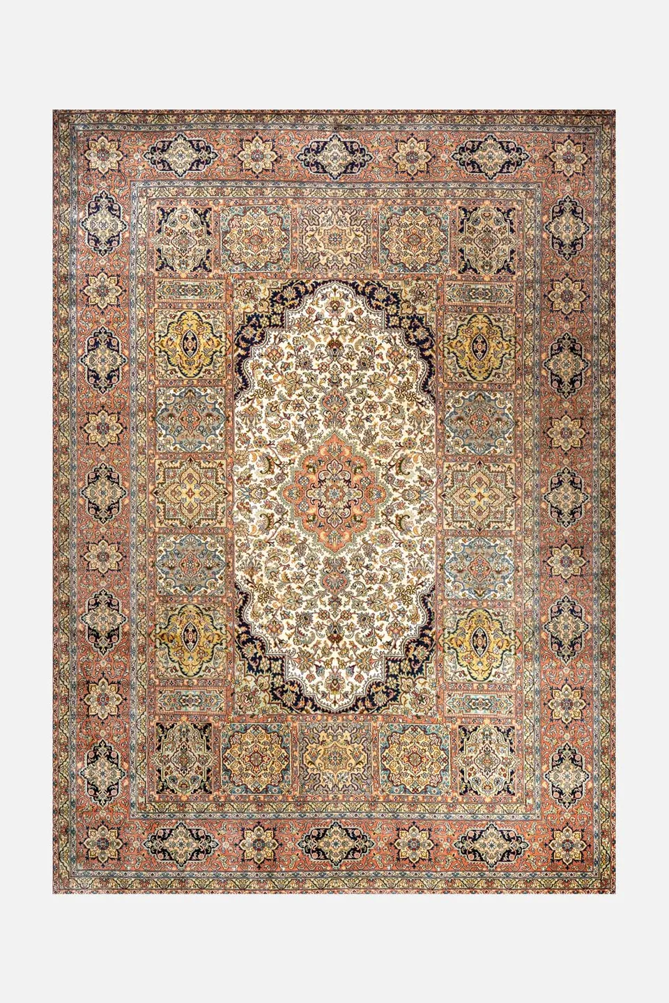 teppana-neda-medallion-teppich-waschbarer-indoor-teppich-beige-natur-braun-taupe image 1