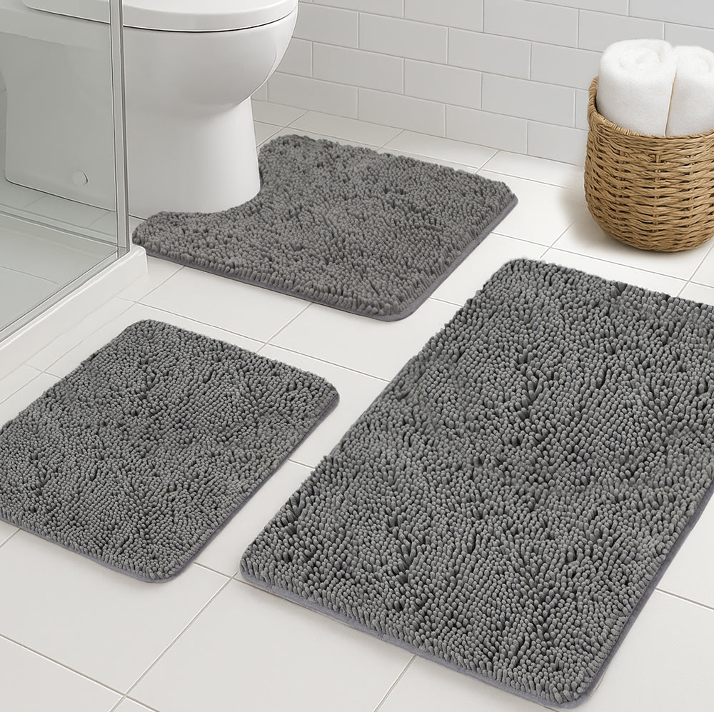 gorilla-grip-chenille-badezimmerteppich-3er-set-soakstopper image 1