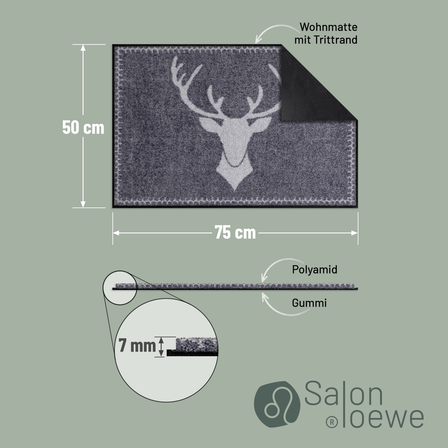 salonloewe-franz-anthrazit-eingangsmatte-50-x-75-cm-hirschmotiv-mit-geometrische image 4