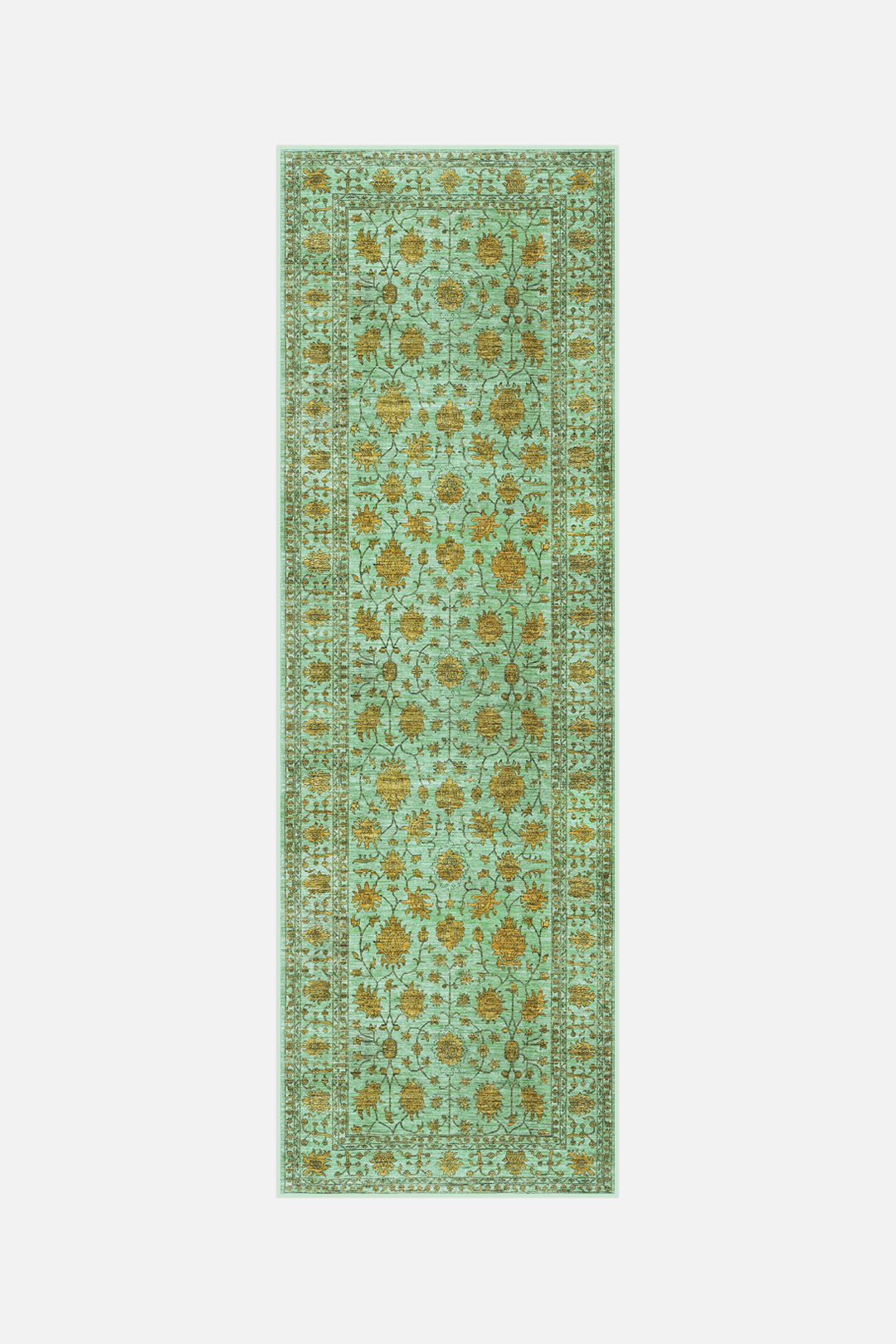 teppana-floral-citrin-teppich-waschbarer-l-ufer-floral-gr-n-gelb image 5