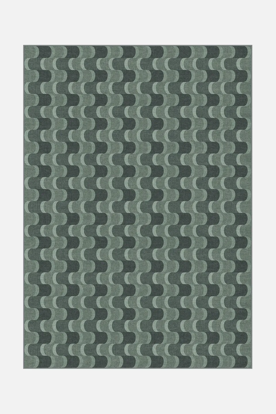 teppana-linea-waldgr-n-teppich-waschbarer-indoor-teppich-mit-geometrischem-desig image 1