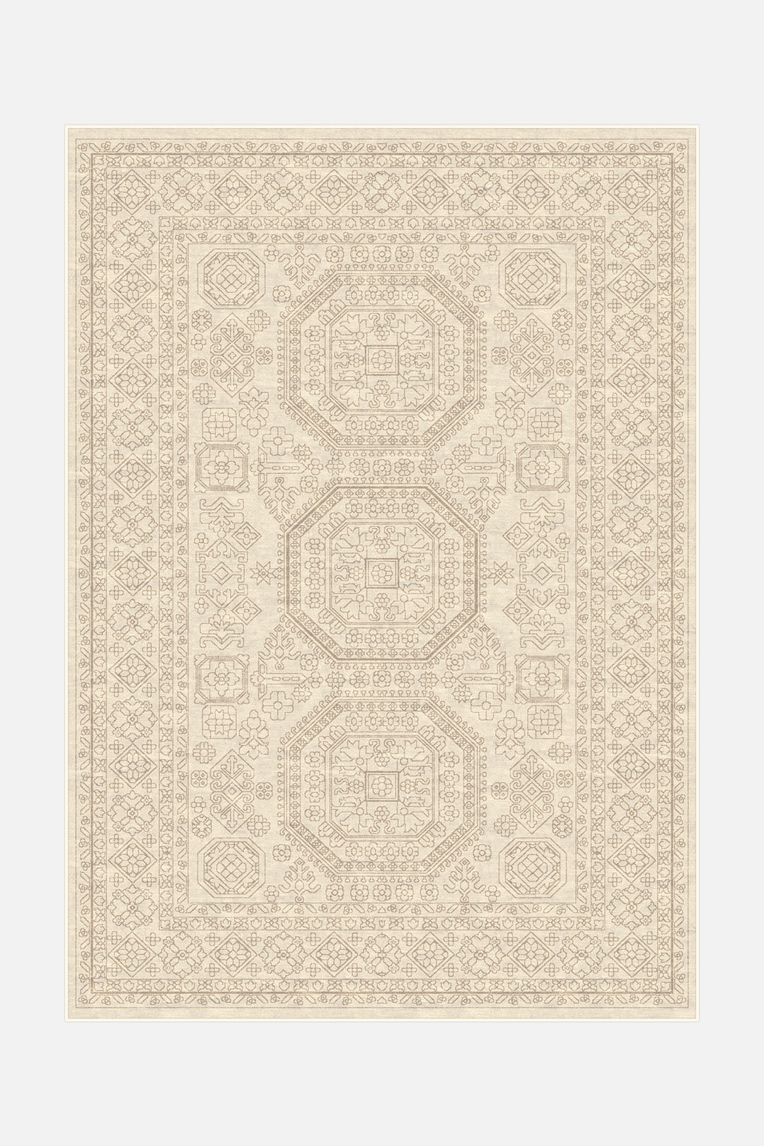 teppana-livia-creme-teppich-waschbar-mit-rutschmatte image 1