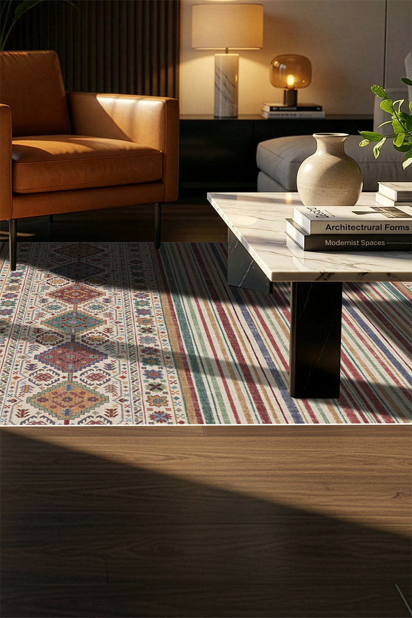 teppana-samira-bunt-teppich-waschbarer-indoor-teppich-mit-rutschfester-matte-meh image 4