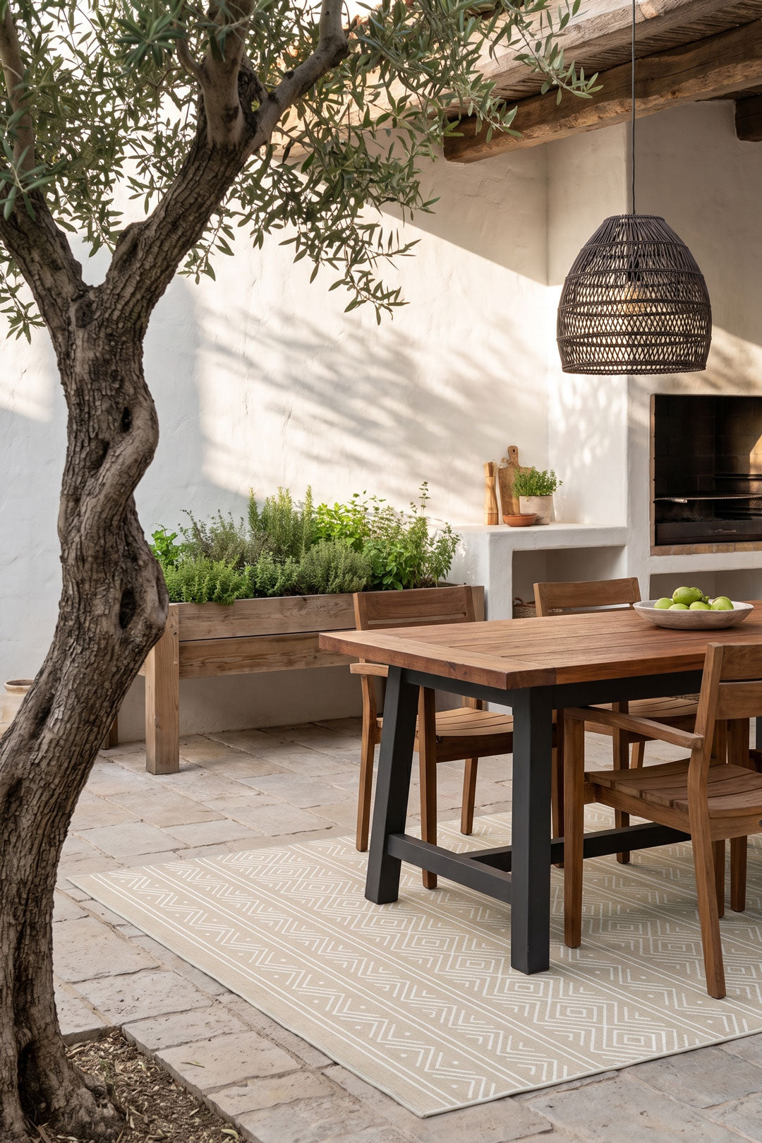 teppana-outdoor-aztek-creme-teppich-waschbarer-outdoor-teppich-im-boho-design-be image 4