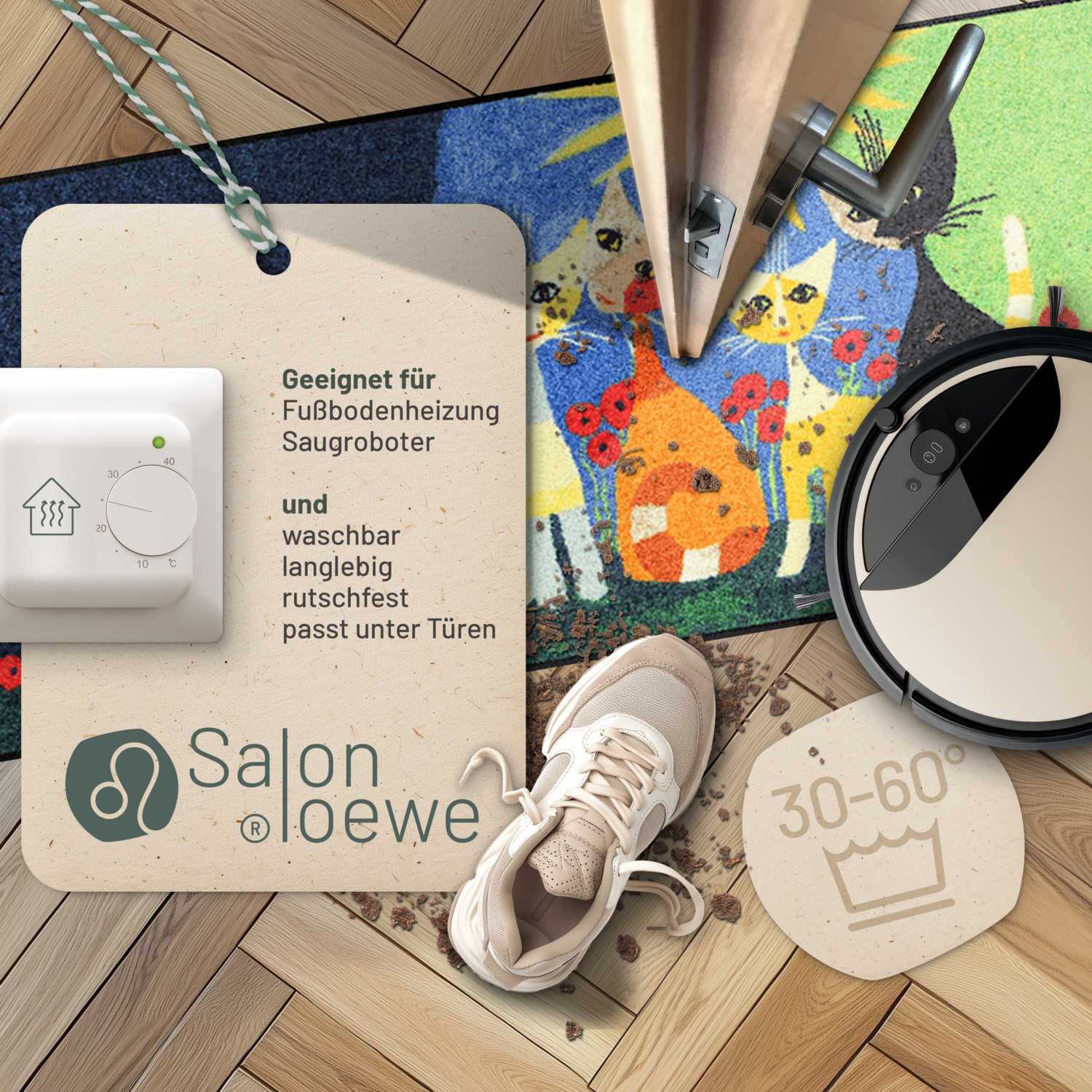 salonloewe-una-bella-compagnia-l-ufer-60-x-180-cm-waschbare-fu-matte-mit-katzenm image 3