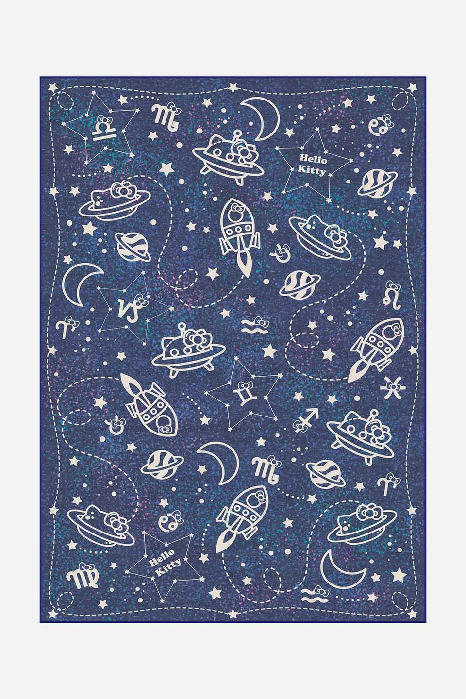 teppana-hello-kitty-sternbild-galaxie-teppich-waschbarer-kinderteppich-66-65-sta image 1
