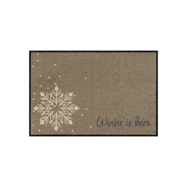 salonloewe-winter-is-here-eingangsmatte-50-x-75-cm-waschbar-schneeflocken-design image 1