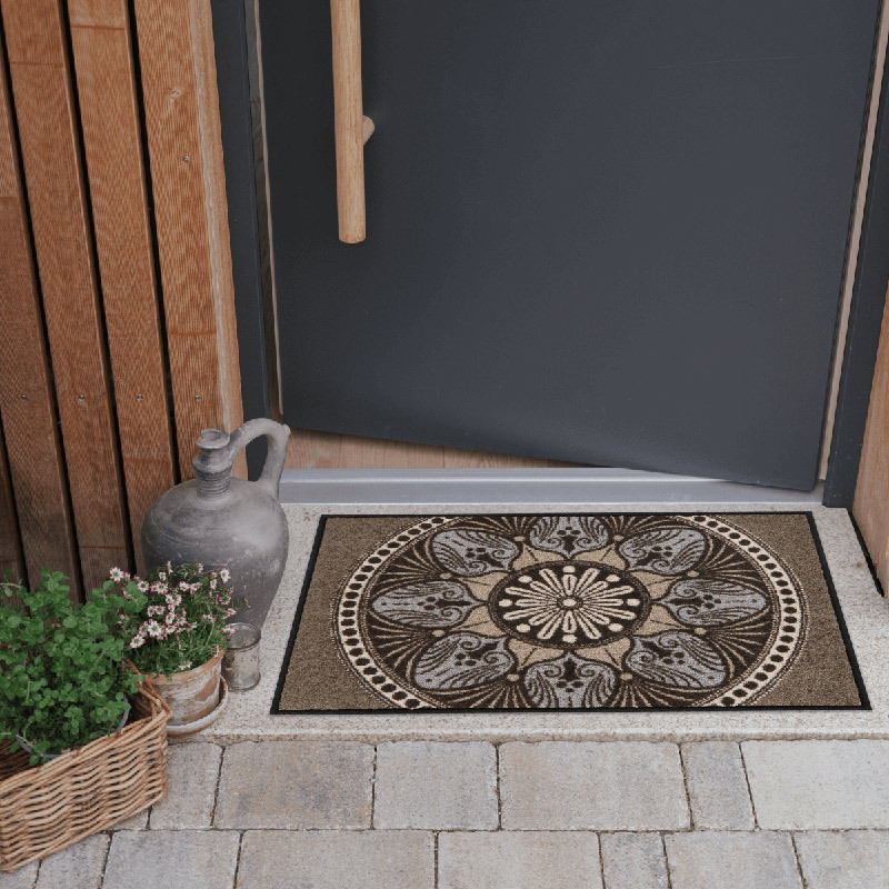 salonloewe-yara-taupe-l-ufer-50-x-75-cm-polyamid-rutschfest-waschbar-mandala-mus image 2