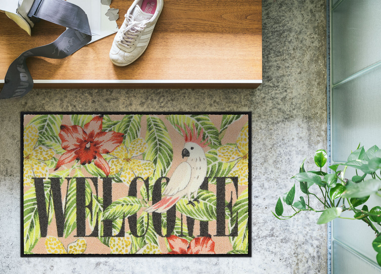 salonloewe-tropical-mood-eingangsmatte-50-x-75-cm-fu-matte-mit-tropischem-motiv- image 2