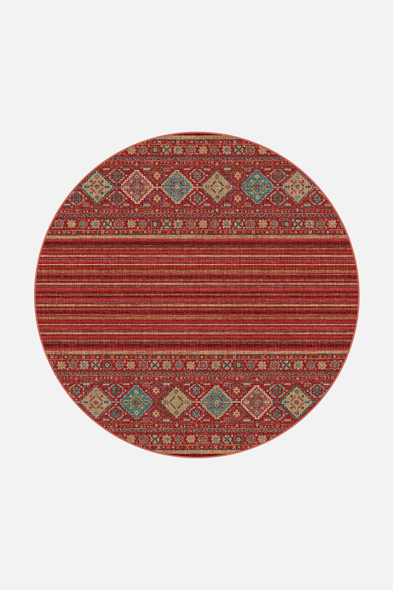 teppana-samira-granat-teppich-waschbarer-boho-teppich-mit-geometrischem-muster-i image 8