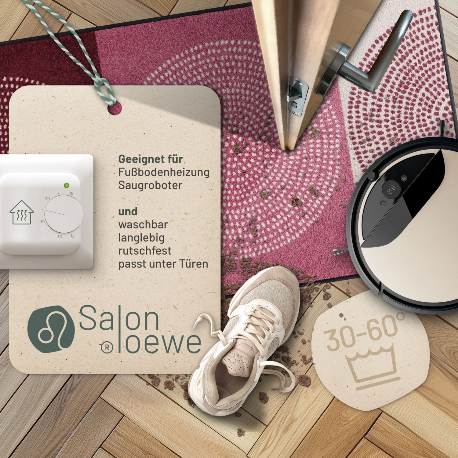 salonloewe-nestor-rose-teppich-75-x-120-cm-einfarbiger-wohn-und-flurteppich-in-r image 2