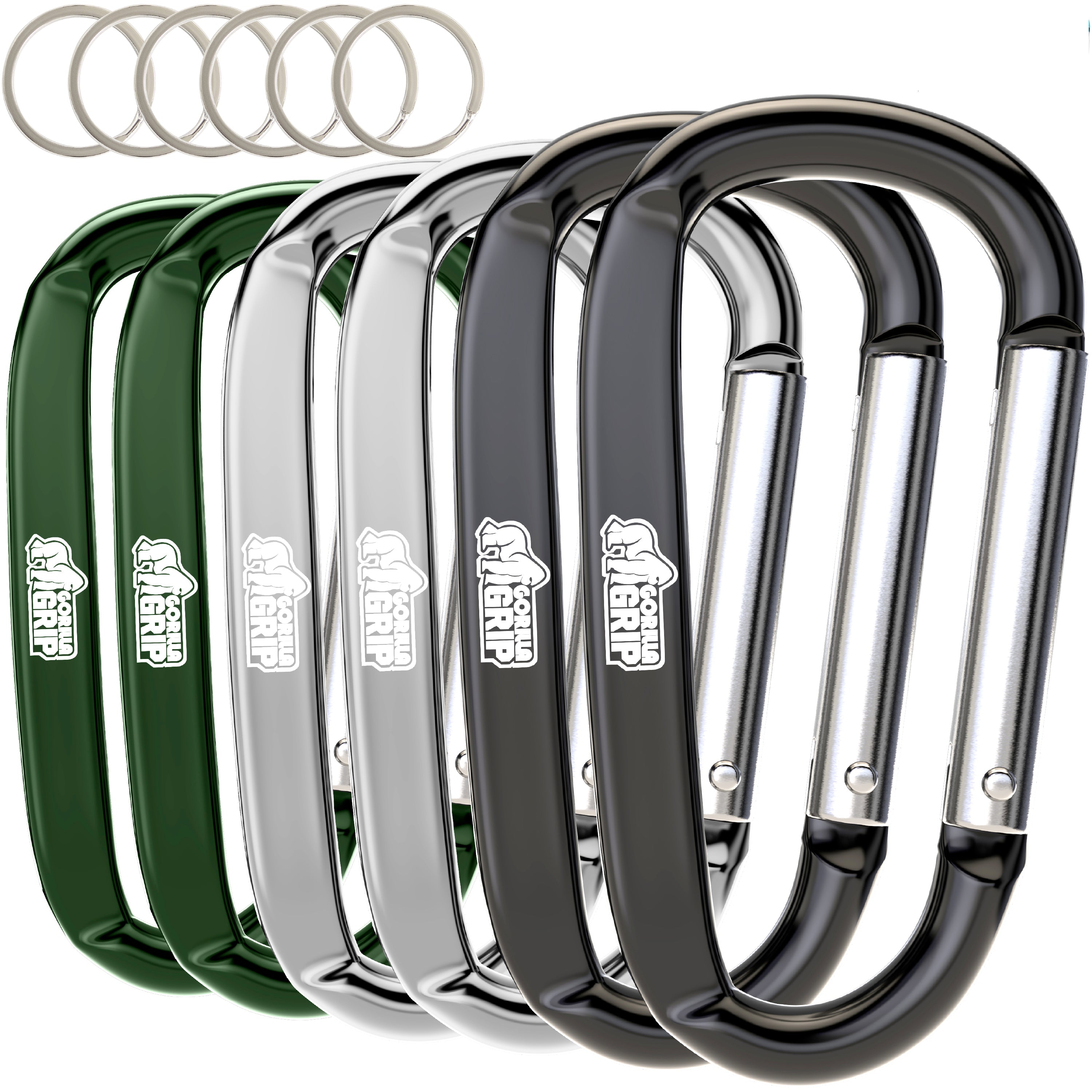 gorilla-grip-carabiners-karabinerhaken-aluminium-170-lbs image 8