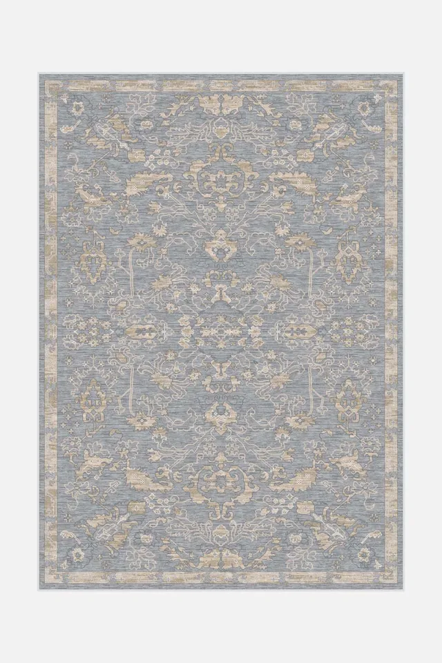 teppana-lavendel-silber-teppich-waschbarer-teppich-mit-rutschmatte image 1