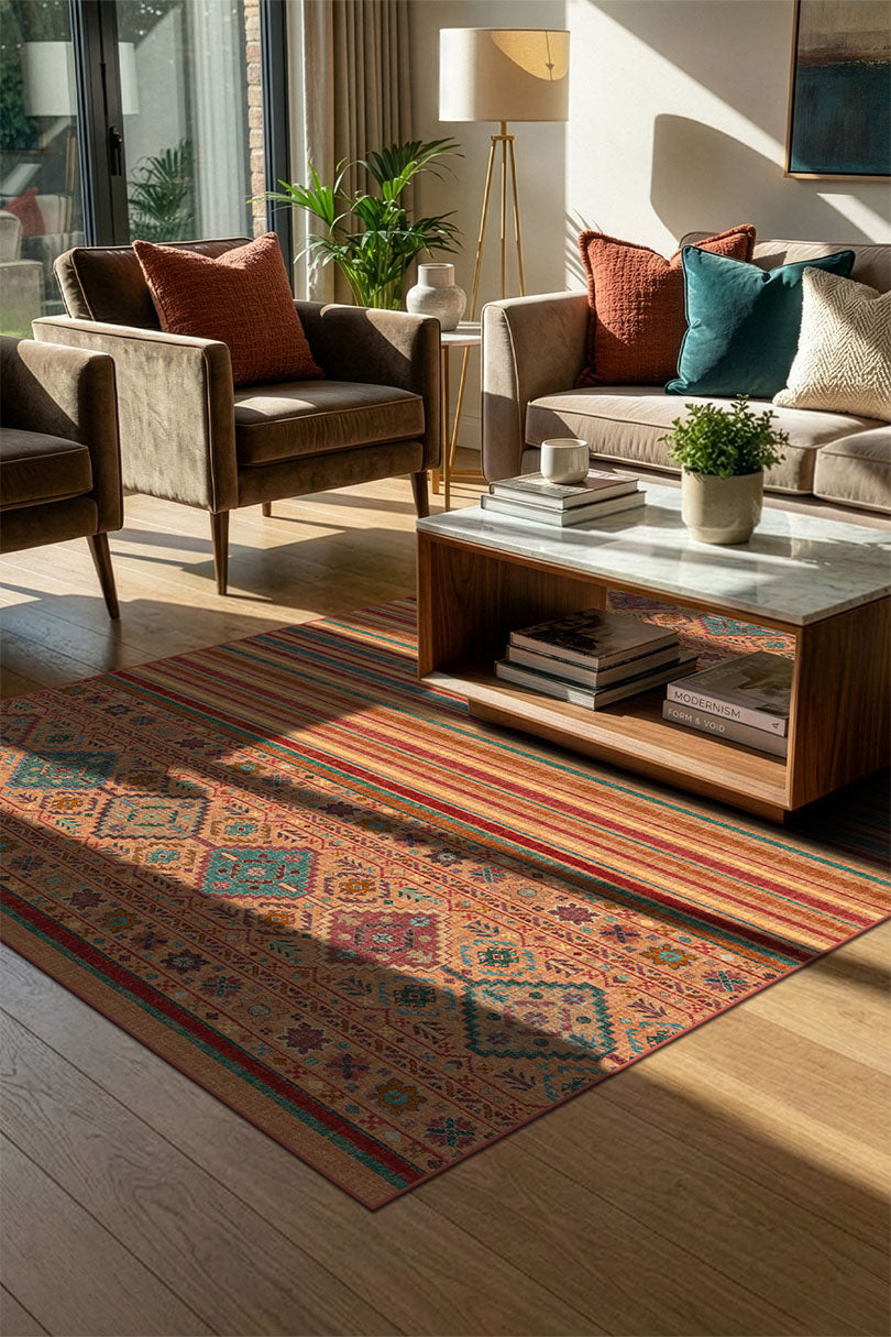 teppana-samira-safran-teppich-boho-gelb-orange image 4