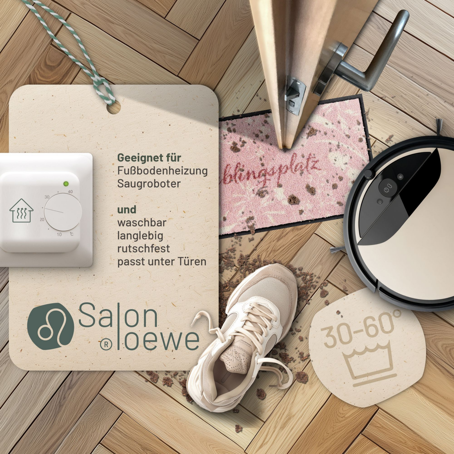 salonloewe-lieblingsplatz-wiese-rosa-minimatte-30-x-60-cm-kleine-schmutzfangmatt image 3
