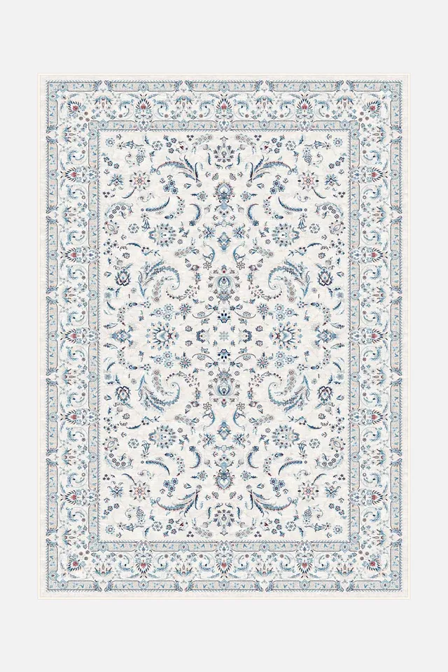 teppana-kantiss-blau-floraler-waschbarer-teppich image 1