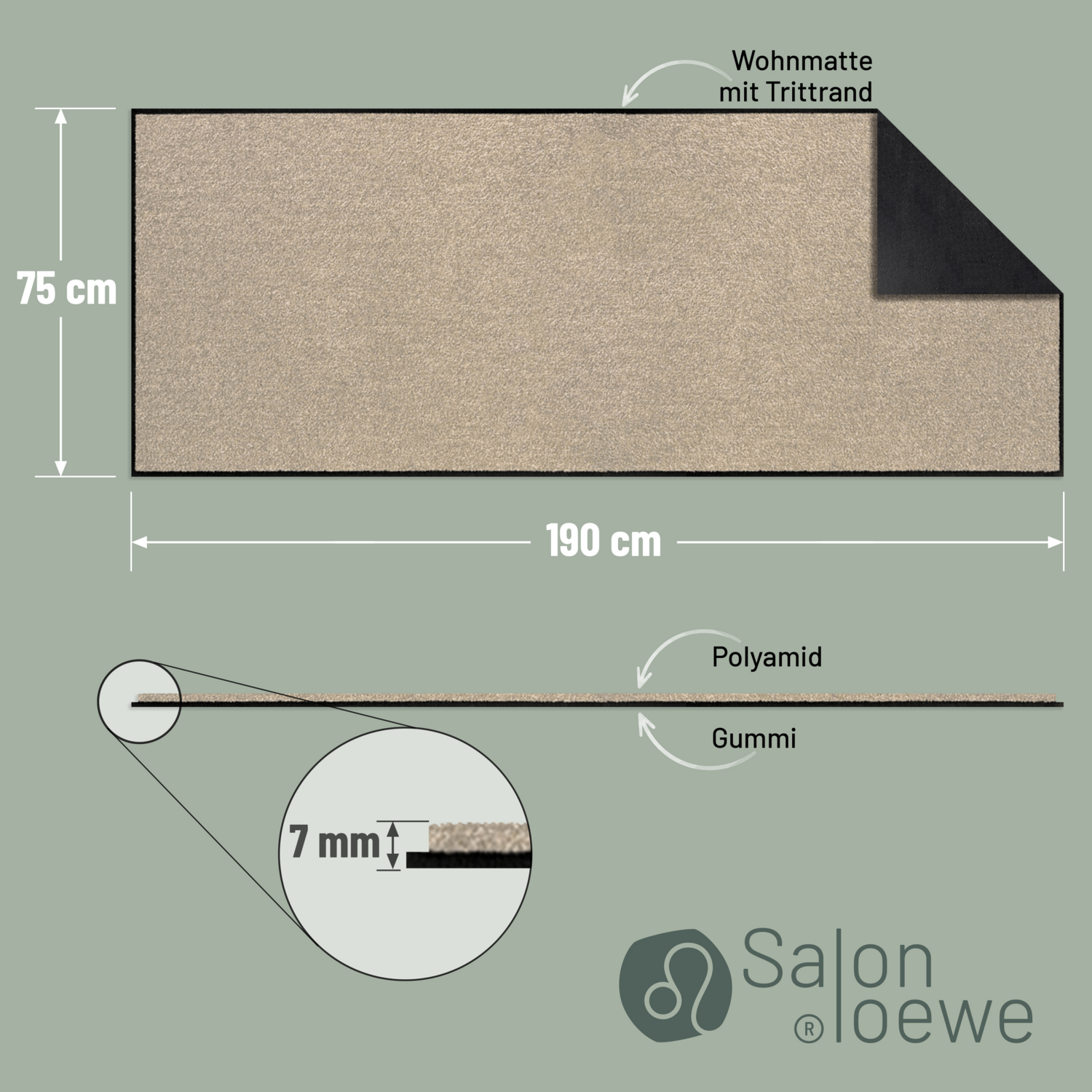 salonloewe-sand-teppich-75-x-190-cm-langlebiger-polyamid-l-ufer-aus-deutschland- image 3