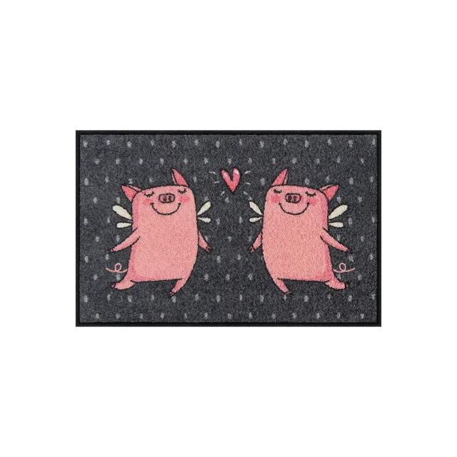 salonloewe-love-pigs-eingangsmatte-45-x-70-cm-grau-waschbar-rutschfester-gummir- image 1