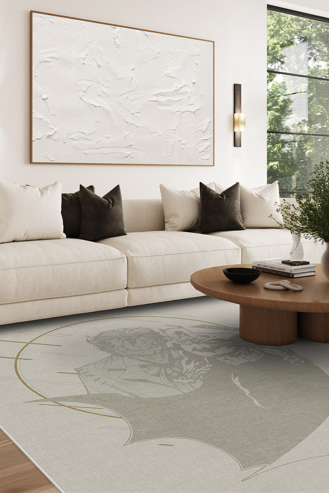 teppana-batman-schatten-beige-teppich-waschbar image 4