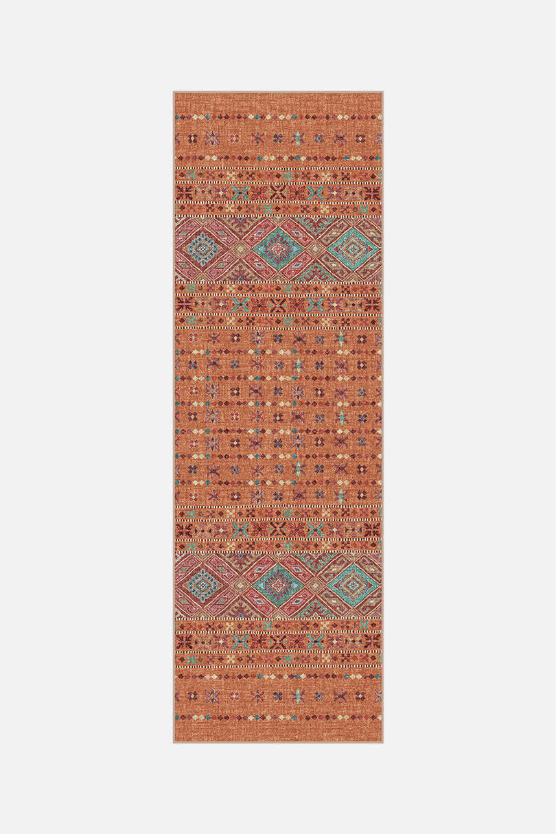teppana-noura-zimt-teppich-waschbarer-boho-teppich-orange image 5