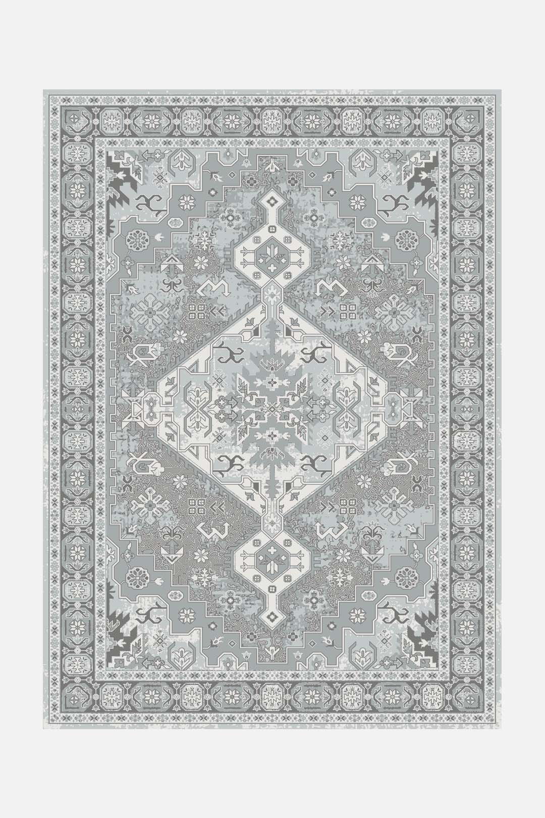 teppana-keivan-platin-teppich-waschbarer-perser-teppich-inkl-matte image 1