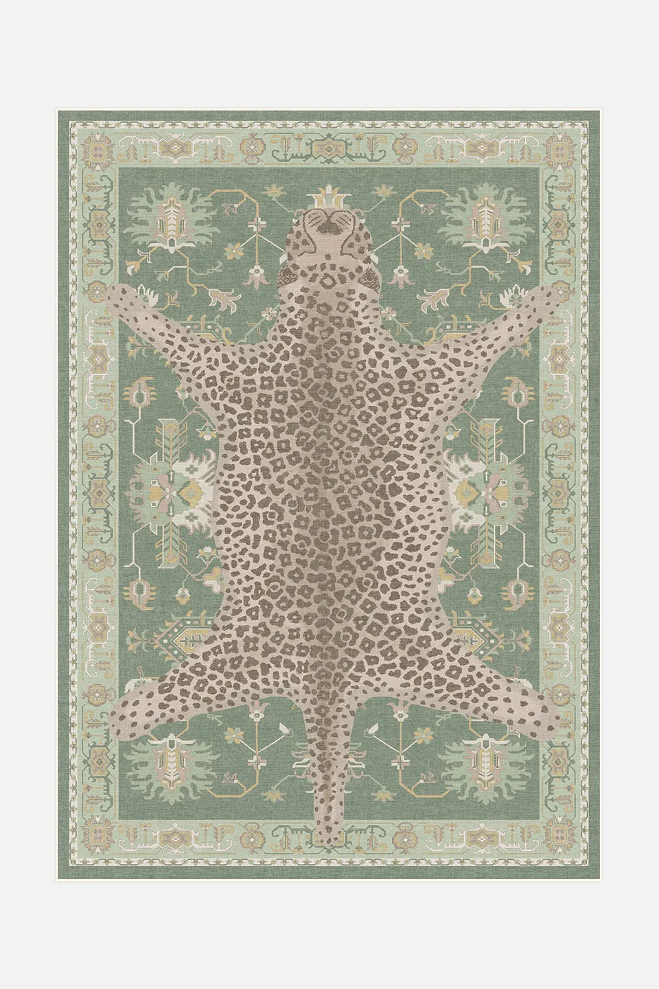 teppana-leopard-gr-n-teppich-weicher-indoor-teppich-mit-leopardenmuster-in-gr-n- image 1